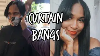 Getting Curtain Bangs + Twin Sister's Reaction, Redken Deep Condition TRIO-- SALON Vlog