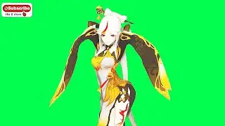 MMD Genshin Impact Hip Sway Dance || Green Screen Animation