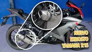 🏍️ Installing an Akrapovic-style exhaust on a YAMAHA R15 - Muffler Pipe Resonator | CELERID
