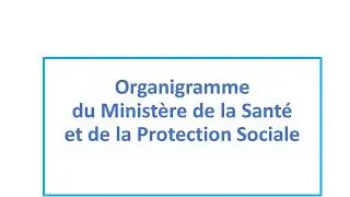 Organigramme du Ministère de la Santé et de la Protection Sociale.