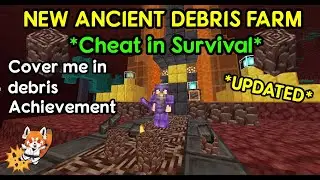getting netherite by cheating in survival Minecraft - ancient debris farm