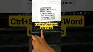 Underline shortcut in Ms word #shorts #short #shortsfeed #viral #computer #viralvideo