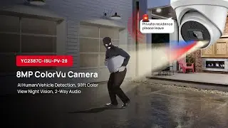 YC2387C-ISU-PV-28 Smart Surveillance Camera | Outdoor 4K Security Camera | Full Color Night Vision