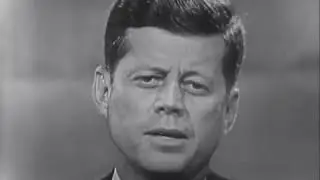 John F. Kennedy - Speech by the presidential candidate on television debate. First minute. 1960.