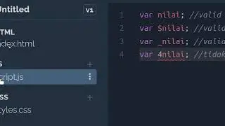 Belajar Javascript - Part 3. Membuat kode program dengan tipe data, variabel, konstanta, concate