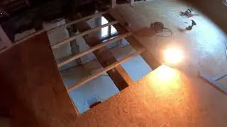Rénovation : étape 8 , trémie d'escalier + entrait de la ferme
