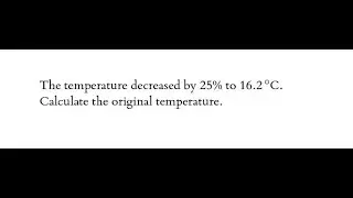 Percentages word problem II