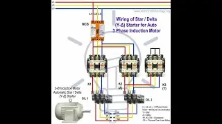 Star Delta Starter Motor starting method power& control wiring