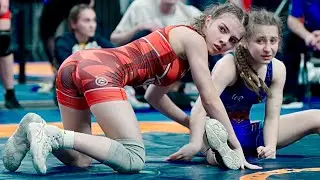 U15 Uliana Maksymovych (UKR) vs Kateryna Hozhelova (UKR) 46kg. Women girls wrestling tournament.