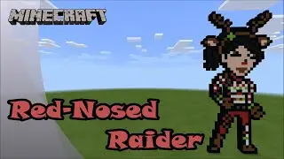 Minecraft: Pixel Art Tutorial and Showcase: Red-Nosed Raider (Fortnite Battle Royale)