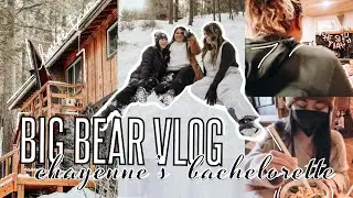 big bear vlog ❄️ bachelorette trip, house tour, sledding fails, best poke restaurant in california