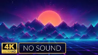 4K | ART Slideshow for TV | Synthwave | 1 Hour | No Sound