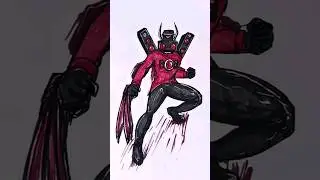 stickman to titan speakerman Upgraded claw speed drawing #shorts #drawing #skibiditoilet