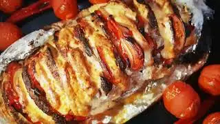 ЗАПЕЧЕННАЯ СВИНАЯ ШЕЯ//ОЧЕНЬ СОЧНАЯ //МЯСНАЯ ГАРМОШКА С ОВОЩАМИ
