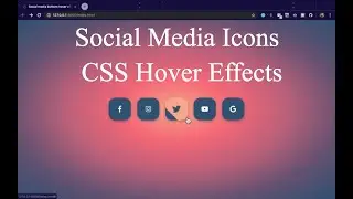 Social media buttons with amazing animation on hover [HTML and CSS TUTORIAL] for beginners