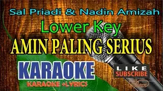 Sal Priadi & Nadin Amizah - Amin Paling Serius karaoke HD ( Lower Key )
