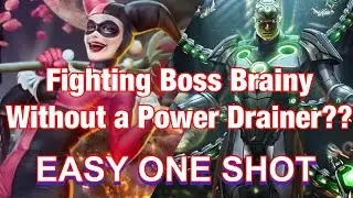 HBHQ one shot Boss Brainiac! - No Power Drainer, No Kryptonian Artifacts | Injustice 2 Mobile
