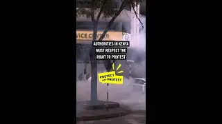 Police teargas peaceful protesters in Kenya 🚨