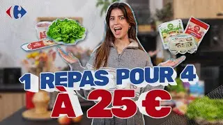 Un repas pour 4 personnes à MOINS DE 25 € ? 😯 | Retour de courses avec Stelle | Carrefour France