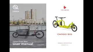 Грузовые велосипеды Cargo Bike CarQon Handleiding и Triobike cargo big. Manuals.