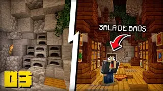 A MELHOR SALA DE BAÚS para INICIANTE! - Minecraft Survival 03