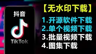 #1【开源软件】抖音无水印视频免费下载系列教程 1.开源软件的下载| 2.单个视频无水印下载 |免费exe下载| 分享链接下载无水印视频|一键全速无水印下载| exe文件下载| 命令行下载 源代码下载