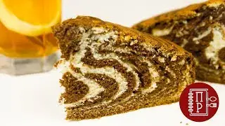 Zebra Pie with Sour Cream / Striped Pie Simple Recipe / Sweet Baking
