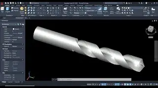 How to Create Twisted Drill with AutoCAD | AutoCAD 3D modelling technique