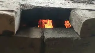 испытание модели банной печи с принципиально новым топливником