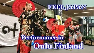 FEEL JAPAN Summer festival, Oulu Finland Performance/ フィンランドオウル, 日本祭りパフォーマンス, 龍ライブペインティング＆舞パフォーマンス