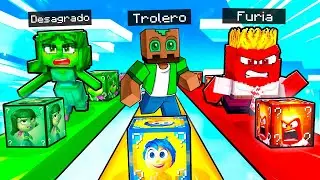 Carrera de Lucky Blocks de INTENSAMENTE 2 en Minecraft (Inside Out 2)