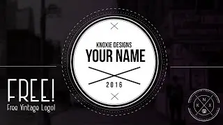 FREE! Vintage Logo Template (#Photoshop) Knoxie Designs