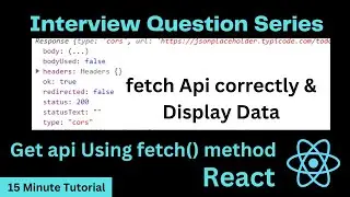 Fetch api & display data in react || fetch method api data not readable solution in react #1