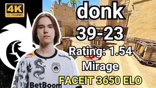 donk (39-23) w/Magnojez vs fame/FL1T/mir (mirage) | FACEIT Ranked | Sep 5, 2024 
