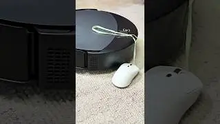 Attaching a mouse to a robot vacuum cleaner 😂!!! 