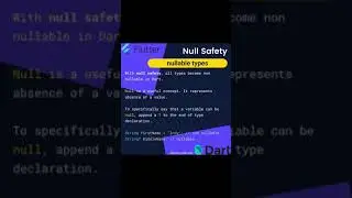 null safety and nullable types in Dart and Flutter 