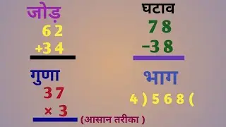 जोड़,घटाव,गुणा,भाग, ∣ Addition,Subtraction,Multiplication,Division ∣ jod ɡhatav ɡuna bhaɡ ∣ for kids