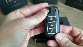 Металический чехол для ключа Volkswagen, Skoda, Seat, ключ №1, casekey