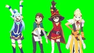 [Chroma Key] Party Dance (KonoSuba 2) 001 - Green Screen