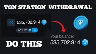 Ton Station Airdrop Withdrawal - Do This Immediately