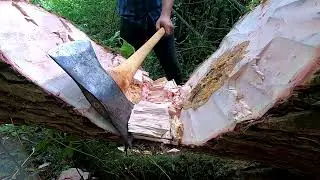 My only Double Axe. True Temper Flint Edge Chopping Wood and Sharpening
