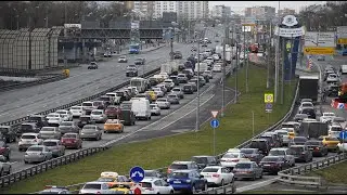 МКАД. Москва. Собянинский пропуск и грузовики