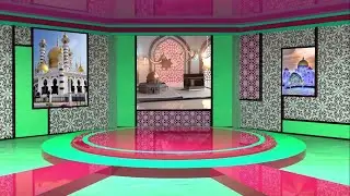Islamic Studio Background 4K, Islamic Virtual Studio Green Screen
