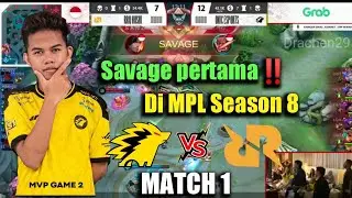 Sanz SAVAGE❗First Savage in MPl season 8 ️| RRQ vs ONIC first match