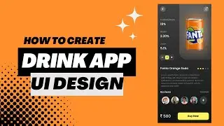 Drink App UI Template - Single Product Screen | HTML CSS BOOTSTRAP Speed Coding
