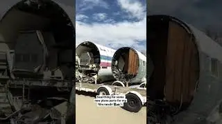 Searching an airplane boneyard for more set pieces for my film ranch! ✈️🎥📸🏜