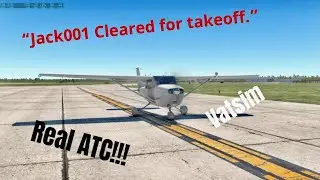 My First Flight in VATSIM X Plane 11 REAL ATC!!! (I was nervous!)