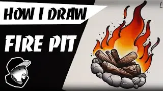HOW I DRAW FIREPIT | Traditional TATTOO Design