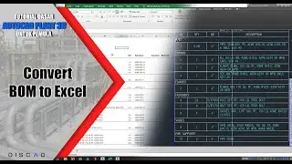 AutoCad Plant 2D - Convert BOM to Excel