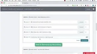 Katalon Studio 11 - Add UI Elements to Object Repository By Recording